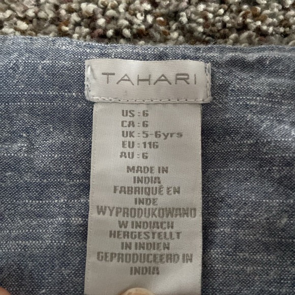 TAHARI kids size 6 button up dress - Picture 2 of 5
